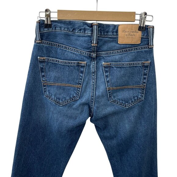 Abercrombie & Fitch Skinny Jeans Medium Wash Denim Mid-Rise Blue Mens 26x28 - Picture 12 of 14